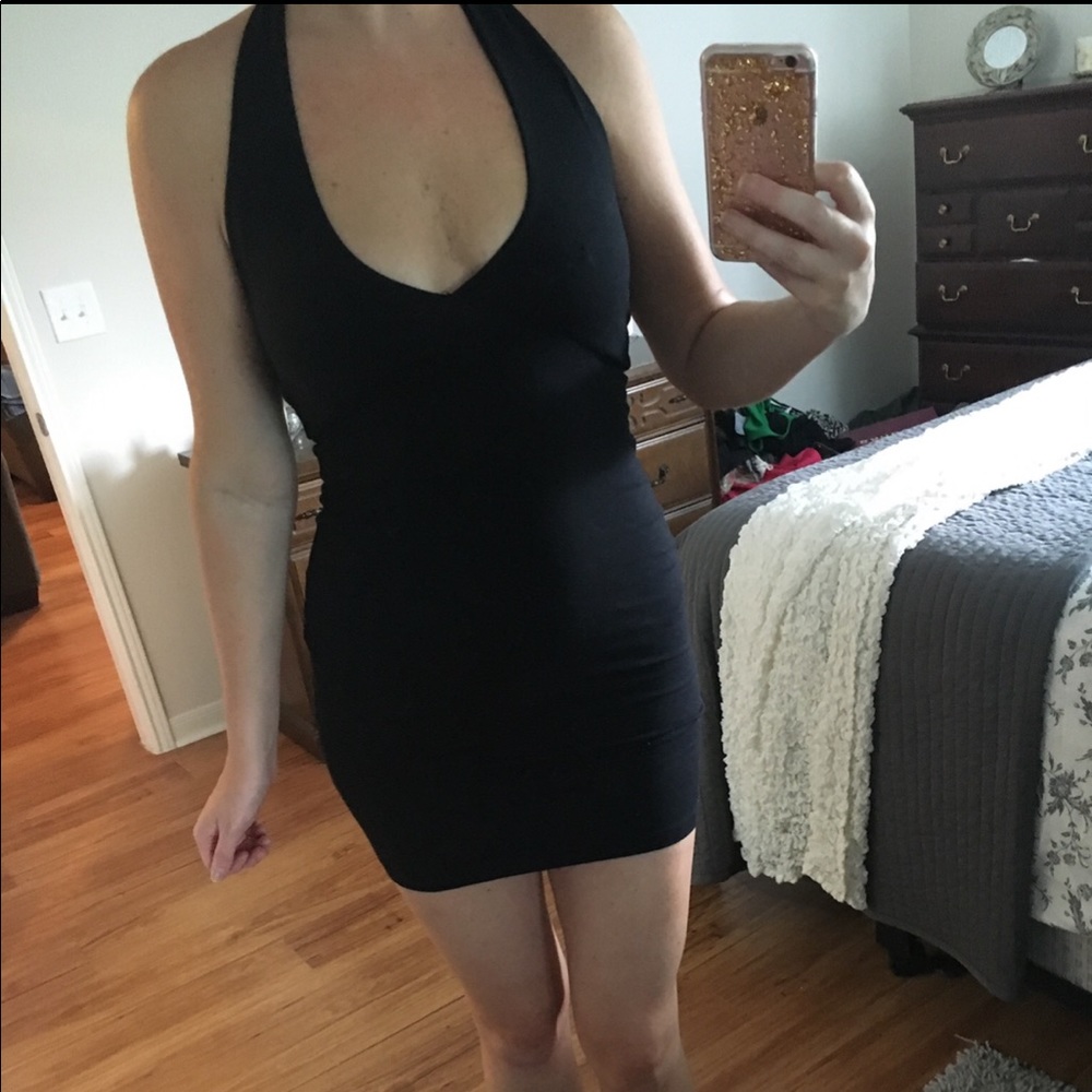Little Black Halter Dress